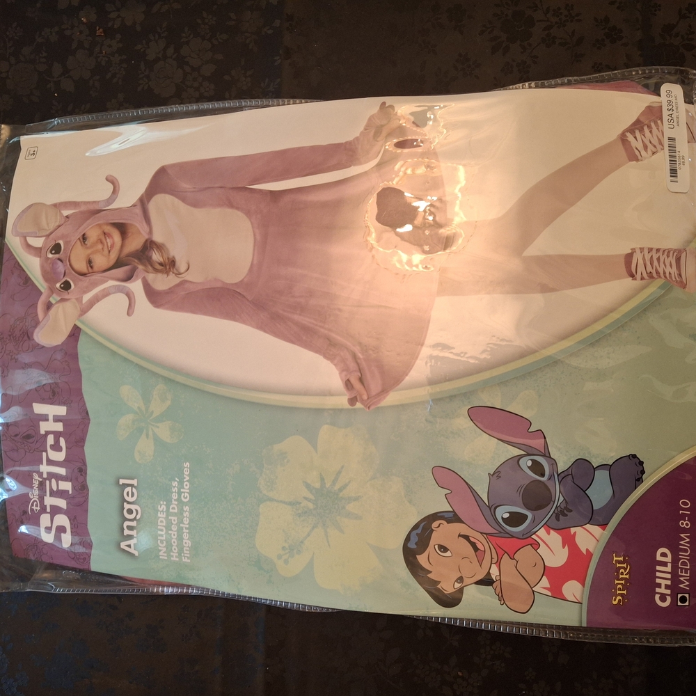 Disney Stitch Angel Kids Costume - Pink and White